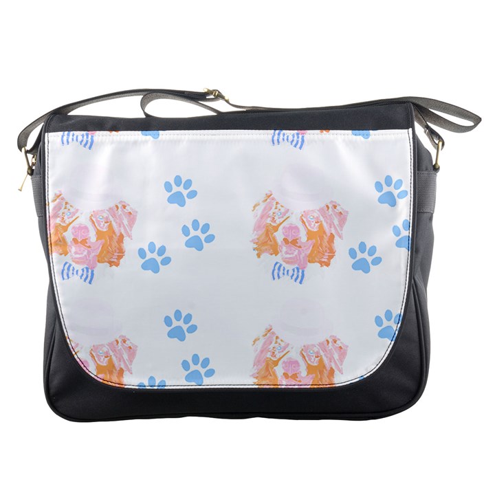 Australian Shepherd Dog Pattern T- Shirt Australian Shepherd Dog Cute Pattern T- Shirt Messenger Bag