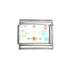 Christmas Cross Stitch Pattern Effect Holidays Symmetry Italian Charm (9mm) by Sarkoni