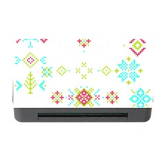 Christmas Cross Stitch Pattern Effect Holidays Symmetry Memory Card Reader With Cf by Sarkoni