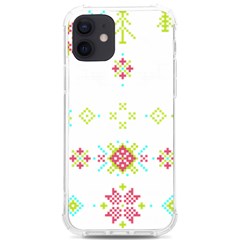 Christmas Cross Stitch Pattern Effect Holidays Symmetry Iphone 12/12 Pro Tpu Uv Print Case by Sarkoni