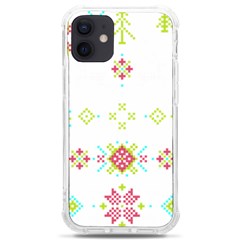 Christmas Cross Stitch Pattern Effect Holidays Symmetry Iphone 12 Mini Tpu Uv Print Case	 by Sarkoni