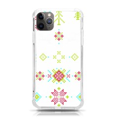 Christmas Cross Stitch Pattern Effect Holidays Symmetry Iphone 11 Pro Max 6 5 Inch Tpu Uv Print Case by Sarkoni