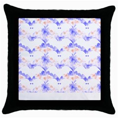 Bat Pattern T- Shirt Bats And Bows Blue Orange T- Shirt Throw Pillow Case (black) by EnriqueJohnson