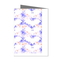 Bat Pattern T- Shirt Bats And Bows Blue Orange T- Shirt Mini Greeting Cards (pkg Of 8) by EnriqueJohnson