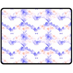 Bat Pattern T- Shirt Bats And Bows Blue Orange T- Shirt Fleece Blanket (medium) by EnriqueJohnson