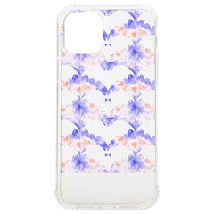 Bat Pattern T- Shirt Bats And Bows Blue Orange T- Shirt Iphone 12/12 Pro Tpu Uv Print Case by EnriqueJohnson