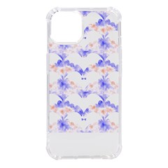 Bat Pattern T- Shirt Bats And Bows Blue Orange T- Shirt Iphone 14 Tpu Uv Print Case by EnriqueJohnson