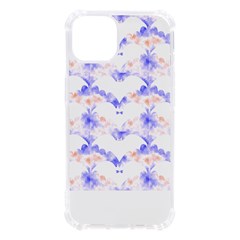 Bat Pattern T- Shirt Bats And Bows Blue Orange T- Shirt Iphone 13 Tpu Uv Print Case by EnriqueJohnson