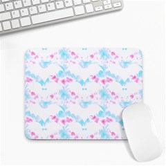 Bat Pattern T- Shirt Bats And Bows Blue Pink T- Shirt Small Mousepad by EnriqueJohnson