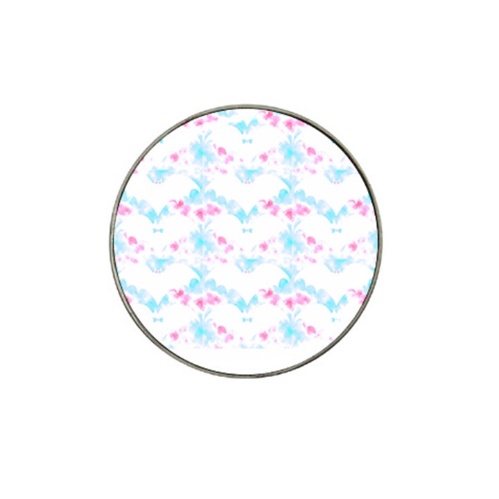 Bat Pattern T- Shirt Bats And Bows Blue Pink T- Shirt Hat Clip Ball Marker