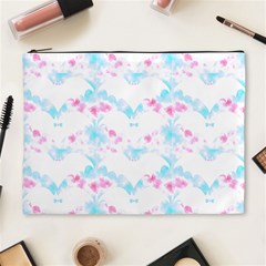 Bat Pattern T- Shirt Bats And Bows Blue Pink T- Shirt Cosmetic Bag (xl) by EnriqueJohnson