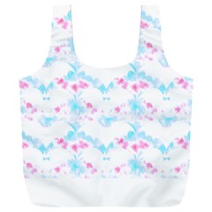 Bat Pattern T- Shirt Bats And Bows Blue Pink T- Shirt Full Print Recycle Bag (xxxl) by EnriqueJohnson