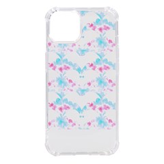 Bat Pattern T- Shirt Bats And Bows Blue Pink T- Shirt Iphone 14 Tpu Uv Print Case by EnriqueJohnson