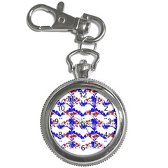 Bat Pattern T- Shirt White Bats And Bows Red Blue T- Shirt Key Chain Watches by EnriqueJohnson