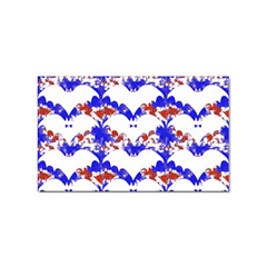 Bat Pattern T- Shirt White Bats And Bows Red Blue T- Shirt Sticker Rectangular (100 Pack) by EnriqueJohnson