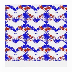 Bat Pattern T- Shirt White Bats And Bows Red Blue T- Shirt Medium Glasses Cloth by EnriqueJohnson