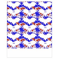 Bat Pattern T- Shirt White Bats And Bows Red Blue T- Shirt Drawstring Bag (small) by EnriqueJohnson