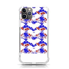 Bat Pattern T- Shirt White Bats And Bows Red Blue T- Shirt Iphone 11 Pro 5 8 Inch Tpu Uv Print Case by EnriqueJohnson