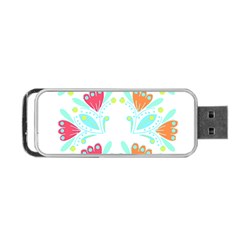 Batik T- Shirt Batik Flower Pattern 5 Portable Usb Flash (two Sides) by EnriqueJohnson