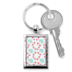 Batik T- Shirt Batik Flower Pattern 6 Key Chain (rectangle) by EnriqueJohnson