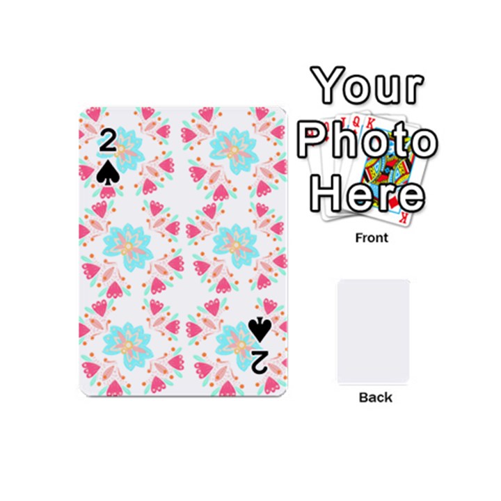 Batik T- Shirt Batik Flower Pattern 6 Playing Cards 54 Designs (Mini)