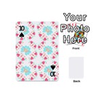 Batik T- Shirt Batik Flower Pattern 6 Playing Cards 54 Designs (Mini) Front - Spade10