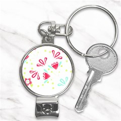 Batik T- Shirt Batik Flower Pattern T- Shirt Nail Clippers Key Chain by EnriqueJohnson