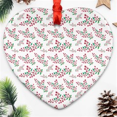 Christmas Shading Festivals Floral Pattern Ornament (heart) by Sarkoni