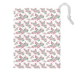 Christmas Shading Festivals Floral Pattern Drawstring Pouch (4xl) by Sarkoni