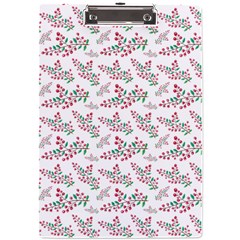 Christmas Shading Festivals Floral Pattern A4 Acrylic Clipboard by Sarkoni