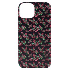 Christmas Shading Festivals Floral Pattern Iphone 14 Black Uv Print Case by Sarkoni