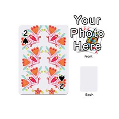 Batik T- Shirt Batik Flower Pattern8 Playing Cards 54 Designs (mini) by EnriqueJohnson