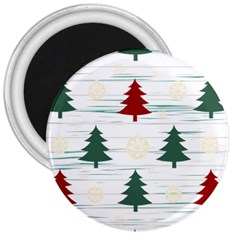 Christmas Tree Snowflake Pattern 3  Magnets by Sarkoni