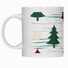 Christmas Tree Snowflake Pattern White Mug by Sarkoni