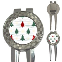 Christmas Tree Snowflake Pattern 3-in-1 Golf Divots by Sarkoni