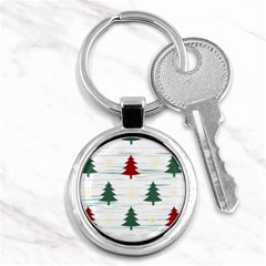 Christmas Tree Snowflake Pattern Key Chain (round) by Sarkoni