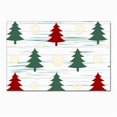 Christmas Tree Snowflake Pattern Postcard 4 x 6  (pkg Of 10) by Sarkoni