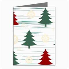 Christmas Tree Snowflake Pattern Greeting Card by Sarkoni