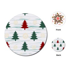 Christmas Tree Snowflake Pattern Playing Cards Single Design (round) by Sarkoni