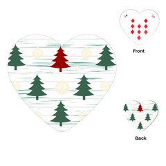 Christmas Tree Snowflake Pattern Playing Cards Single Design (heart) by Sarkoni