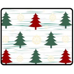 Christmas Tree Snowflake Pattern Fleece Blanket (medium) by Sarkoni