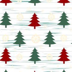 Christmas Tree Snowflake Pattern Play Mat (rectangle) by Sarkoni