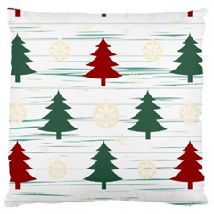 Christmas Tree Snowflake Pattern Large Cushion Case (one Side) by Sarkoni