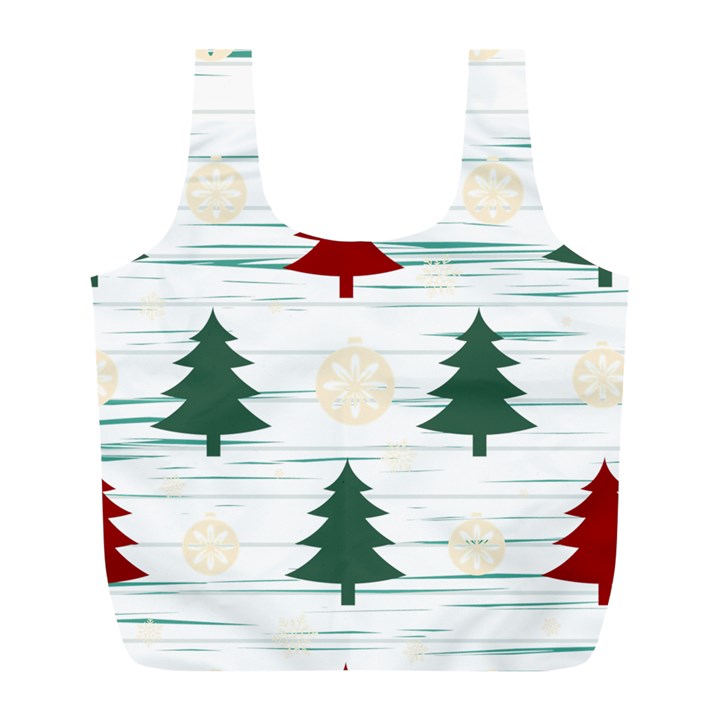 Christmas Tree Snowflake Pattern Full Print Recycle Bag (L)