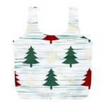 Christmas Tree Snowflake Pattern Full Print Recycle Bag (L) Back