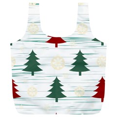 Christmas Tree Snowflake Pattern Full Print Recycle Bag (xl) by Sarkoni