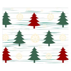 Christmas Tree Snowflake Pattern Two Sides Premium Plush Fleece Blanket (small) by Sarkoni