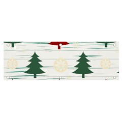 Christmas Tree Snowflake Pattern Banner And Sign 6  X 2  by Sarkoni