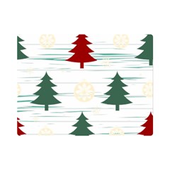 Christmas Tree Snowflake Pattern Premium Plush Fleece Blanket (mini) by Sarkoni