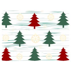 Christmas Tree Snowflake Pattern Two Sides Premium Plush Fleece Blanket (extra Small) by Sarkoni